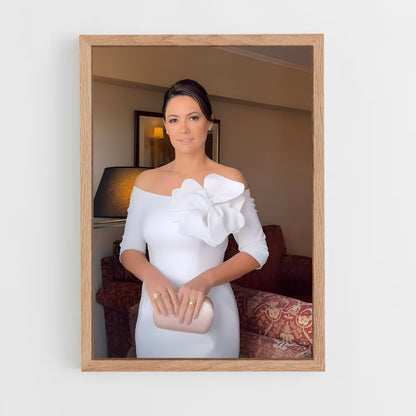 ap-michelle bolsonaro-4 cadre Bois clair
