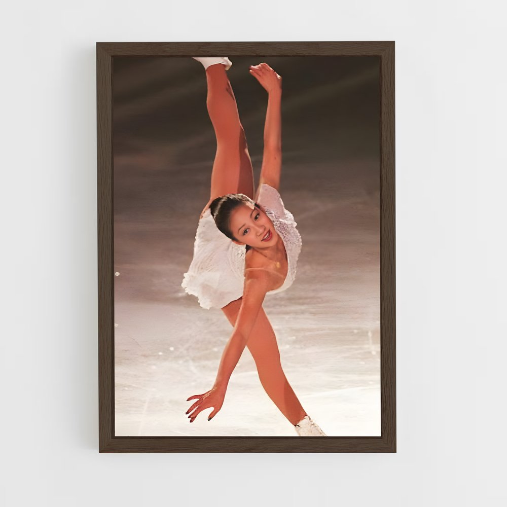 ap-michelle kwan-1 cadre Bois foncé