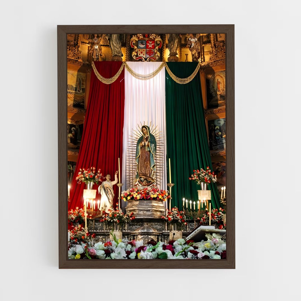 ap-michoacan flag-1 cadre Bois foncé