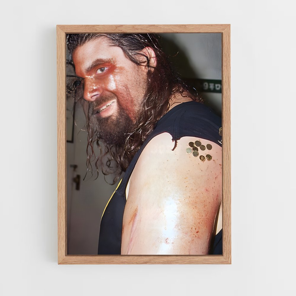 ap-mick foley-2 cadre Bois clair