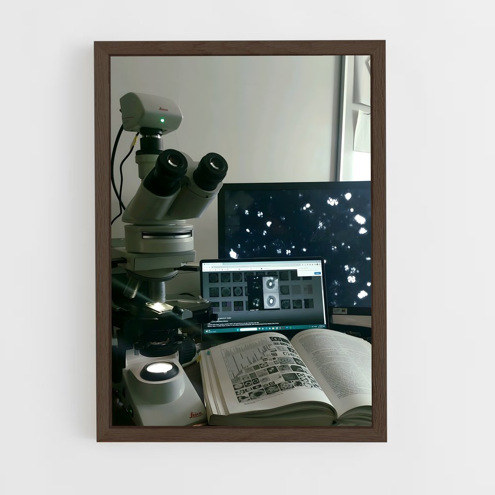 ap-microscope-1 cadre Bois foncé
