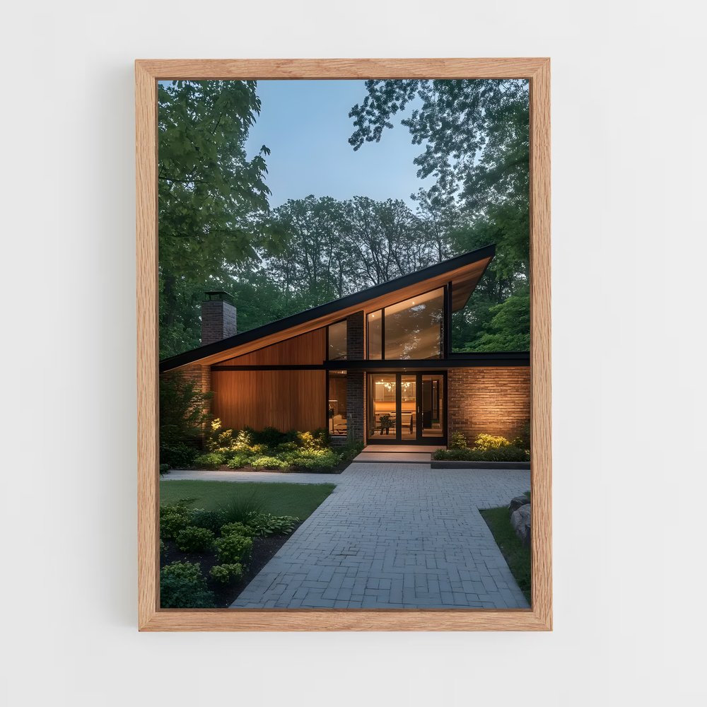 ap-mid-century modern architecture-1 cadre Bois clair