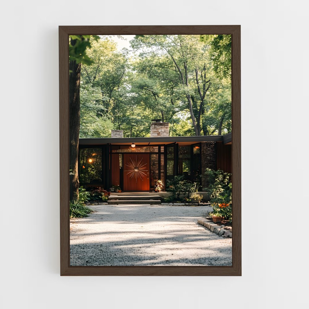 ap-mid-century modern architecture-16 cadre Bois foncé