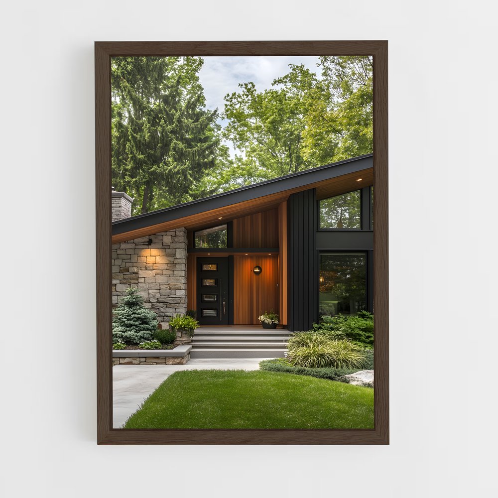 ap-mid-century modern architecture-17 cadre Bois foncé
