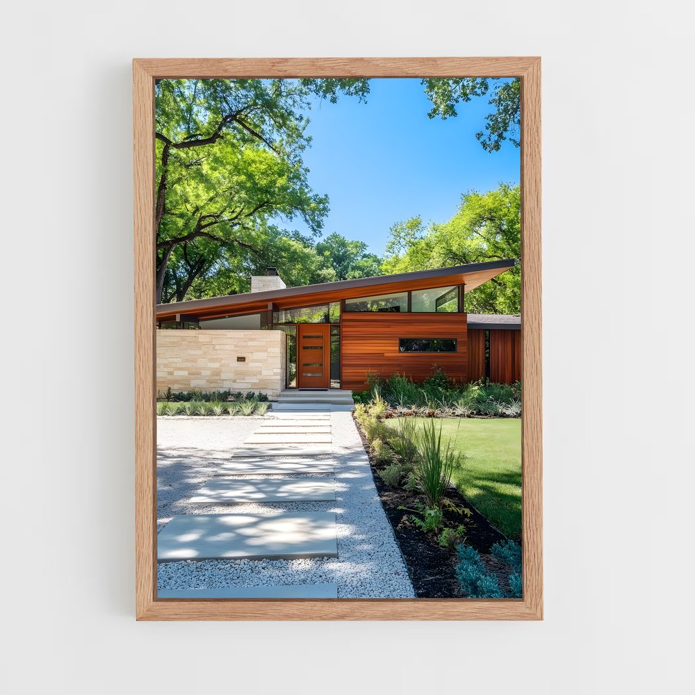 ap-mid-century modern architecture-19 cadre Bois clair