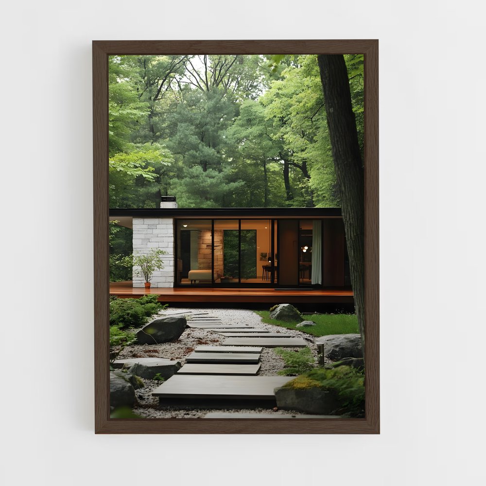 ap-mid-century modern architecture-20 cadre Bois foncé