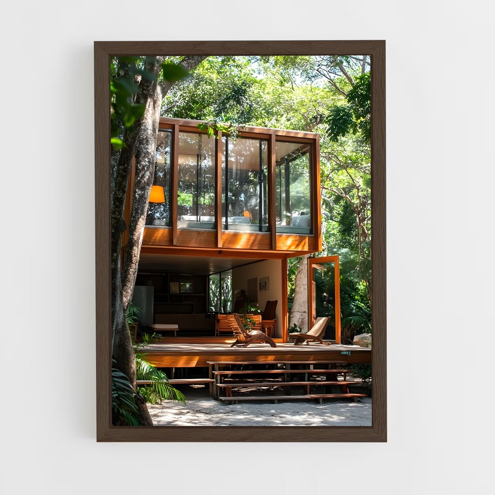 ap-mid-century modern architecture-3 cadre Bois foncé