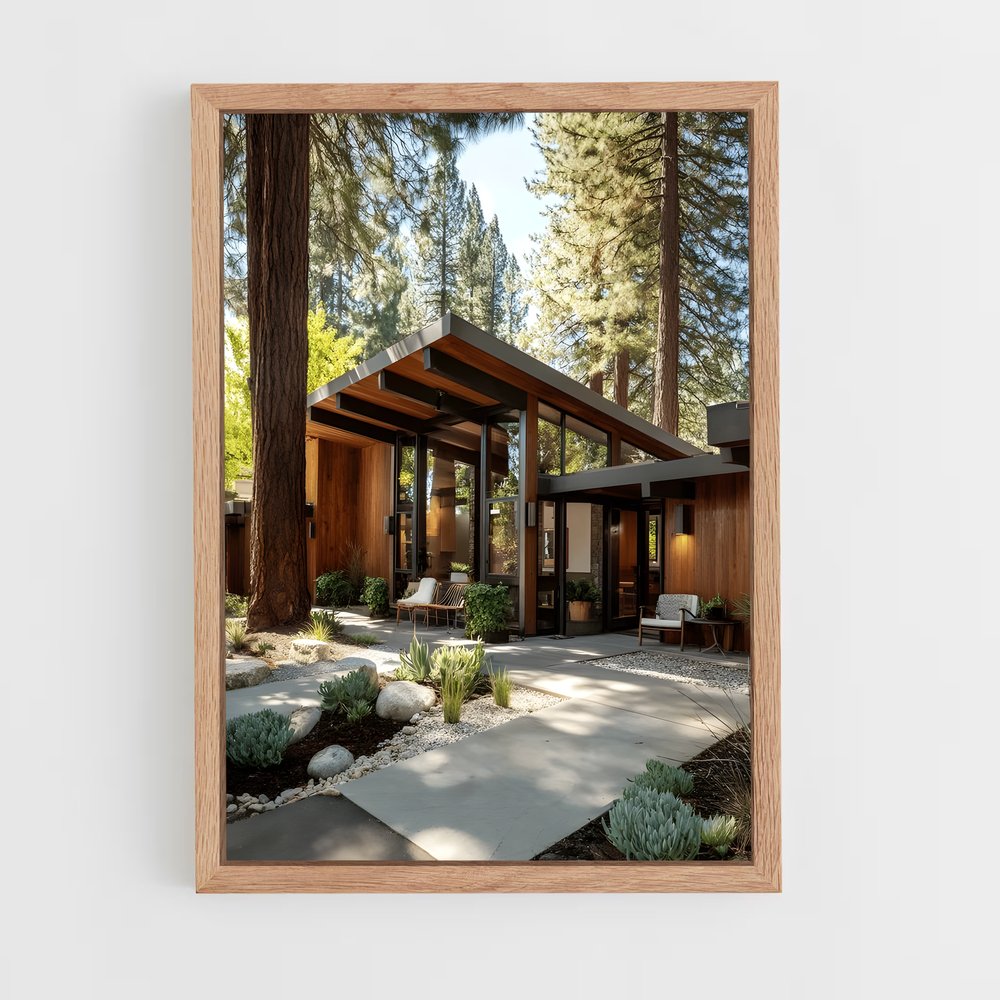 ap-mid-century modern architecture-4 cadre Bois clair