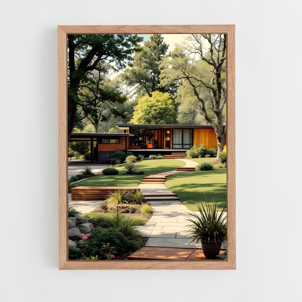 ap-mid-century modern architecture-5 cadre Bois clair