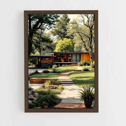 ap-mid-century modern architecture-5 cadre Bois foncé