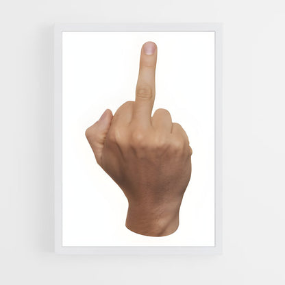 ap-middle finger-1 cadre Blanc