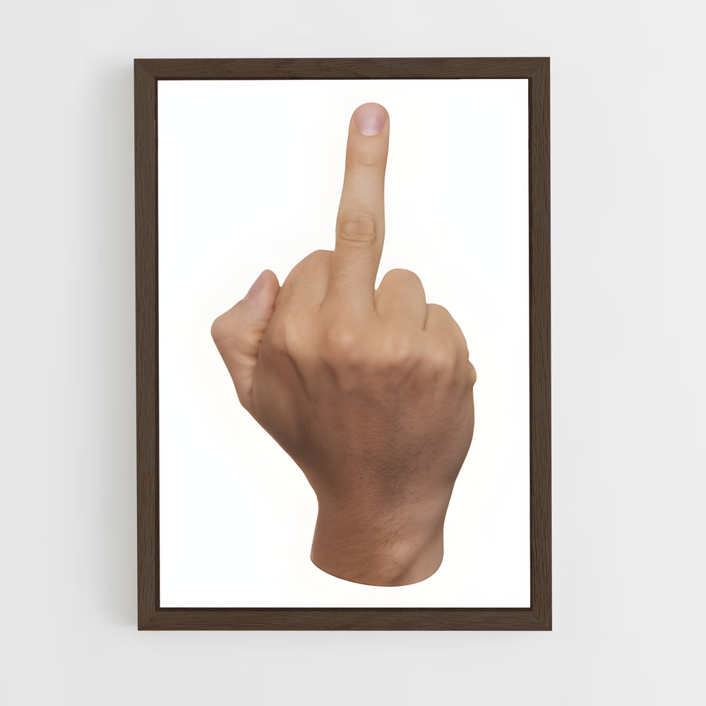 ap-middle finger-1 cadre Bois foncé