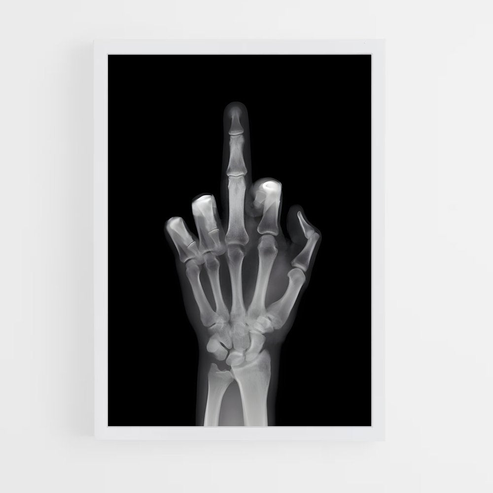 ap-middle finger-2 cadre Blanc