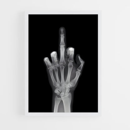 ap-middle finger-2 cadre Blanc