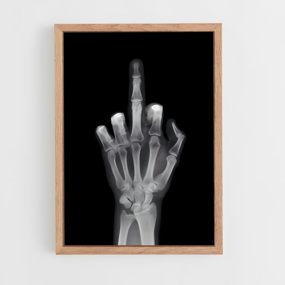 ap-middle finger-2 cadre Bois clair