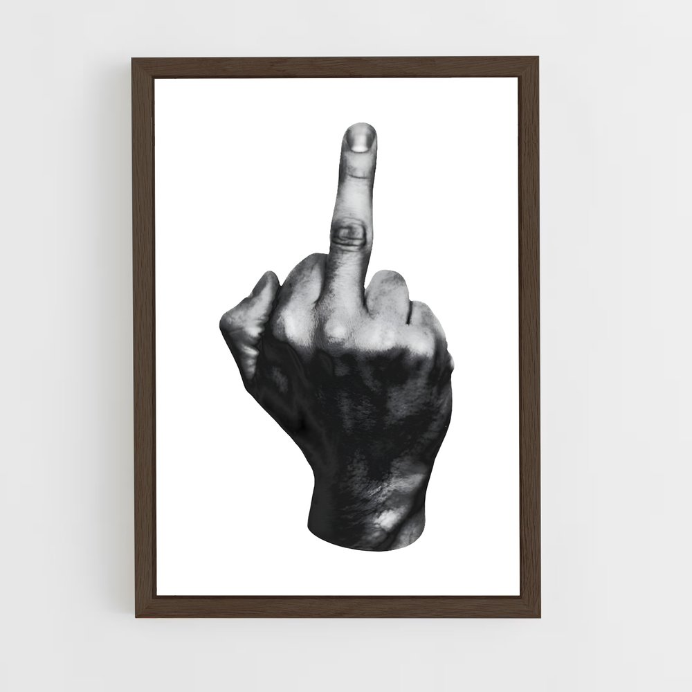 ap-middle finger-3 cadre Bois foncé