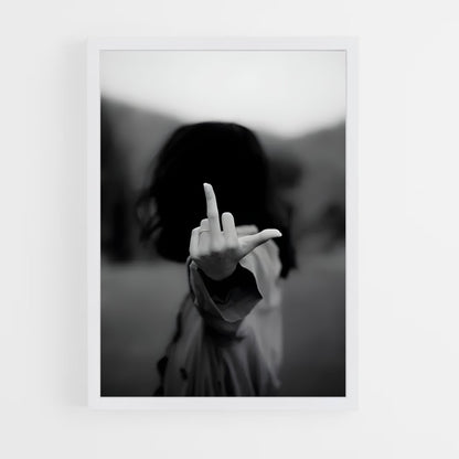 ap-middle finger-4 cadre Blanc