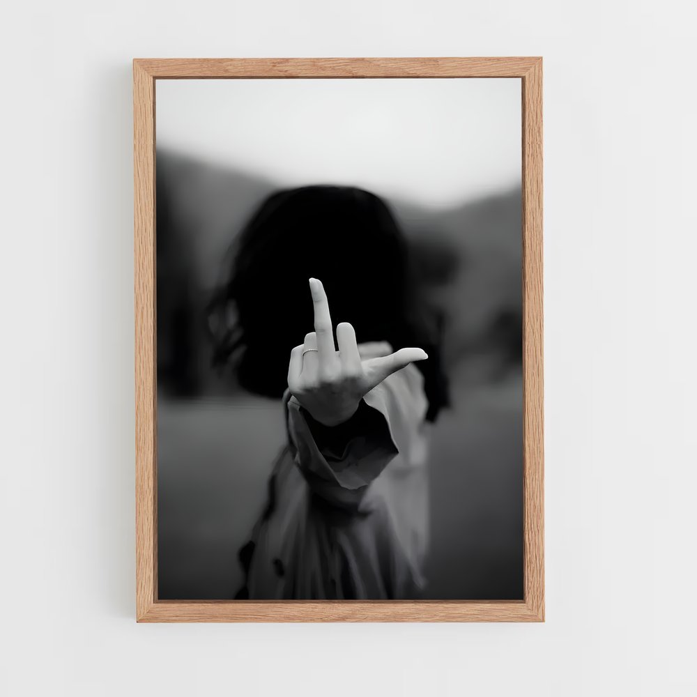 ap-middle finger-4 cadre Bois clair