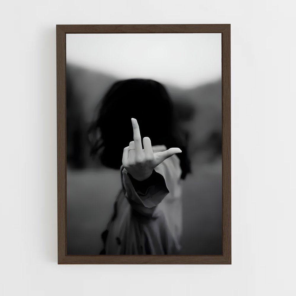 ap-middle finger-4 cadre Bois foncé