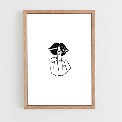 ap-middle finger-5 cadre Bois clair