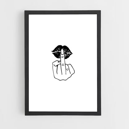 ap-middle finger-5 cadre Noir
