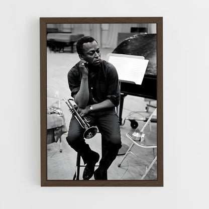 ap-miles davis-4 cadre Bois foncé