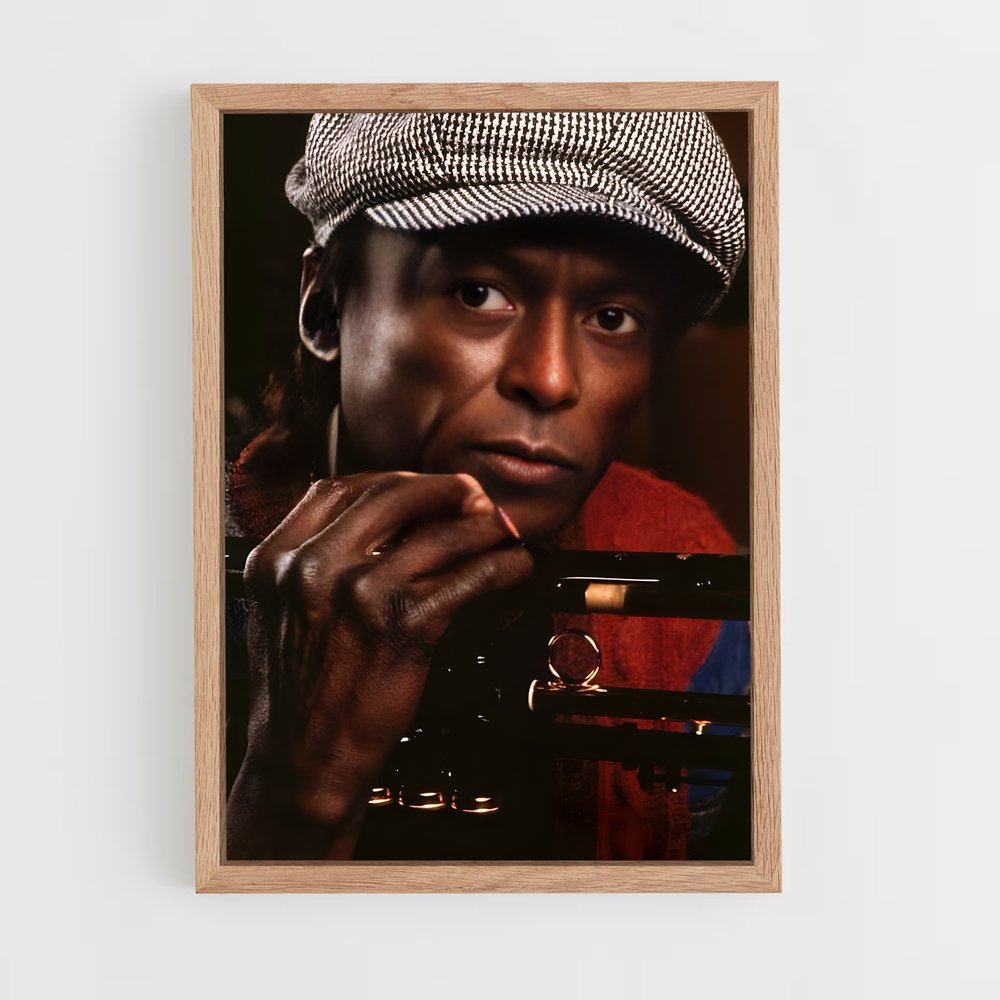ap-miles davis-6 cadre Bois clair