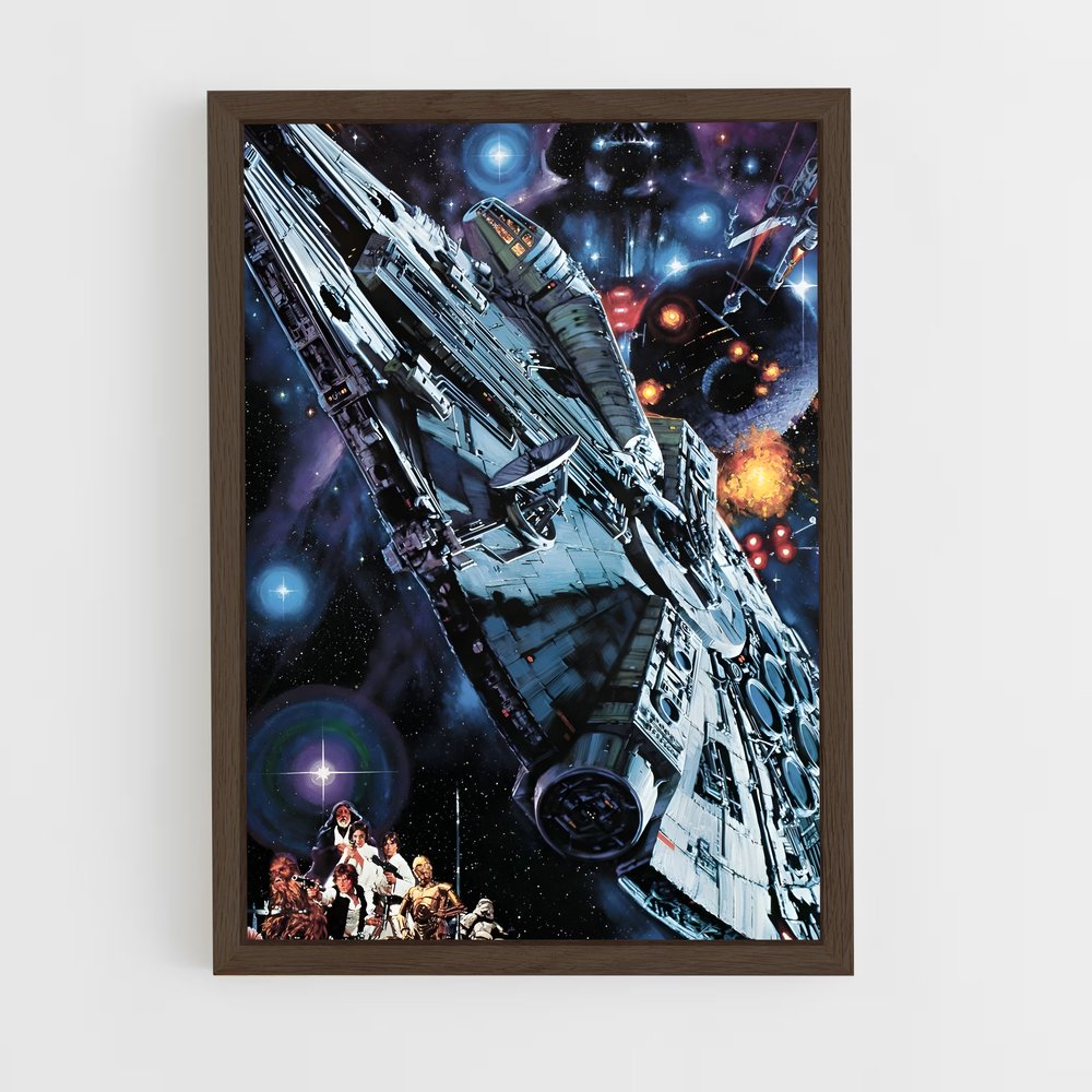ap-millennium falcon-7 cadre Bois foncé