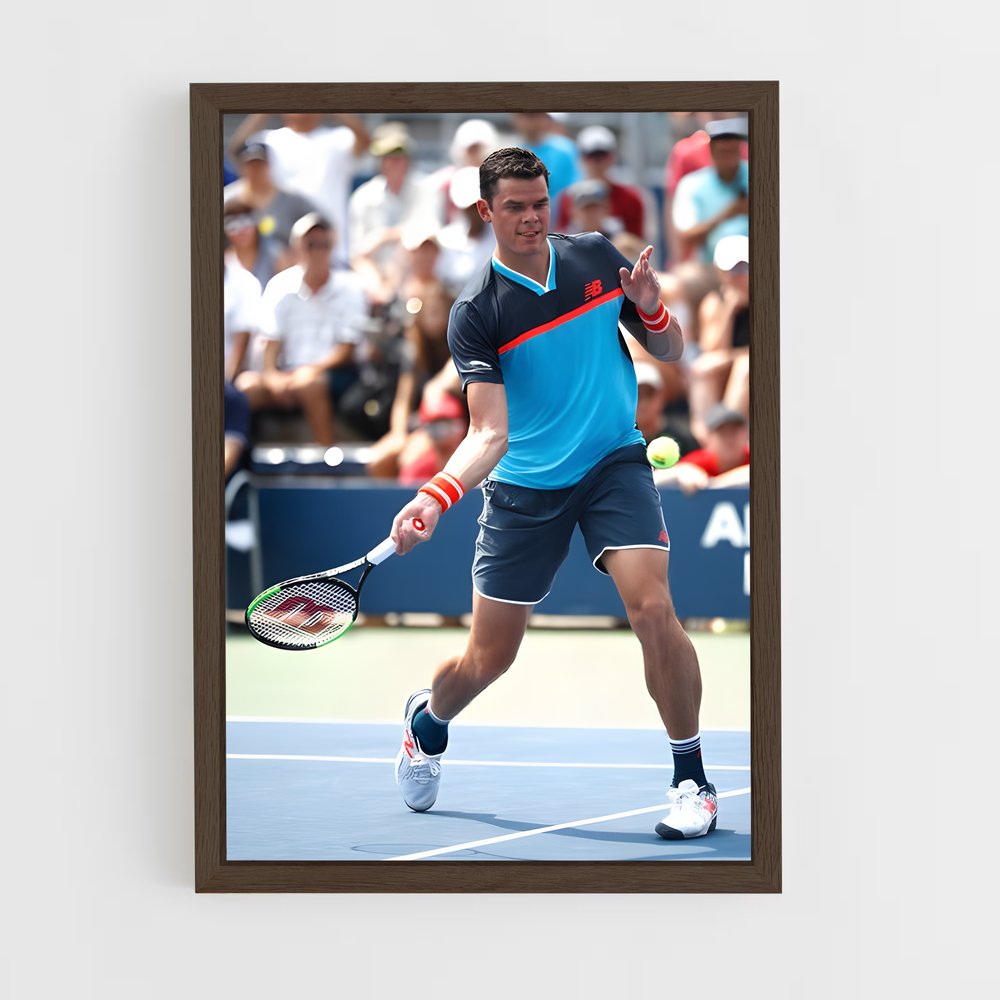 ap-milos raonic-2 cadre Bois foncé