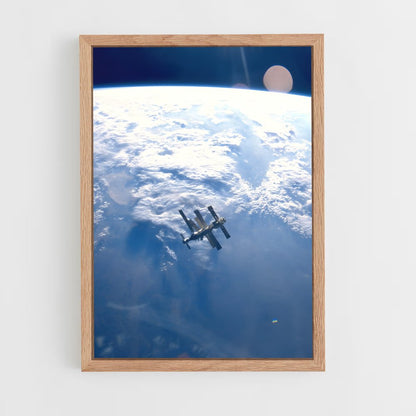 ap-mir space station-1 cadre Bois clair
