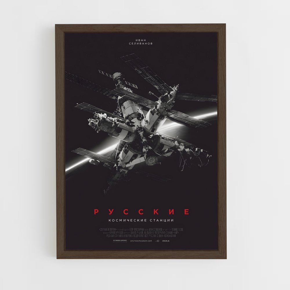 ap-mir space station-2 cadre Bois foncé