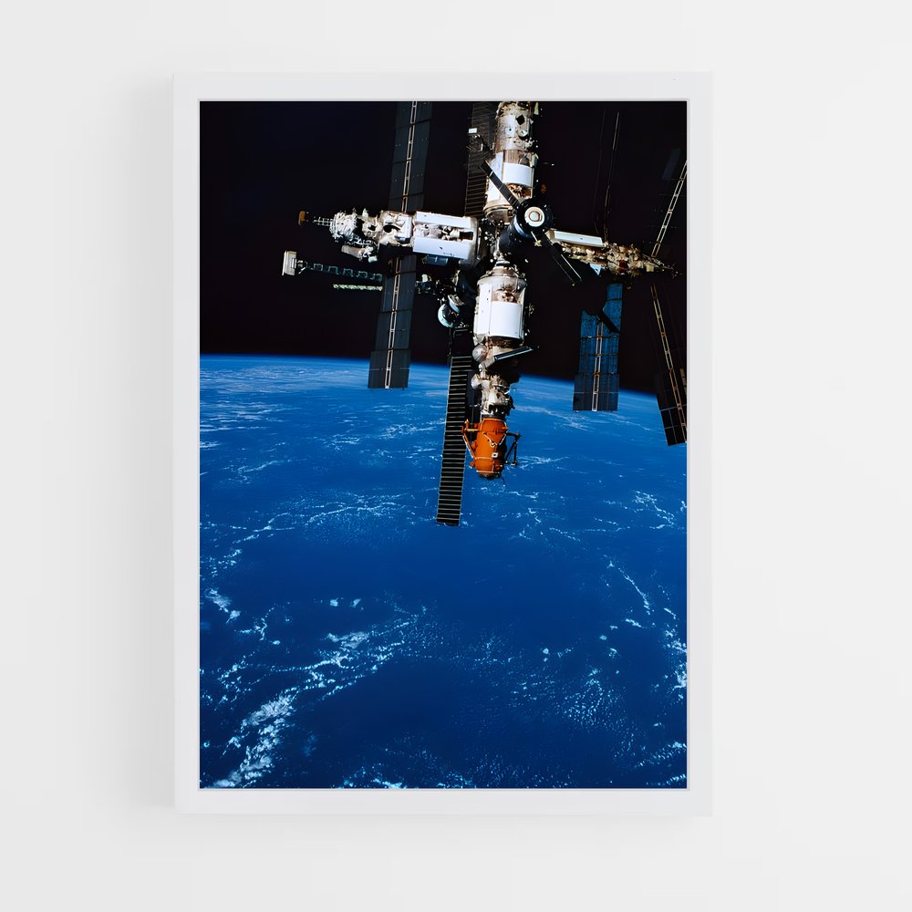 ap-mir space station-3 cadre Blanc