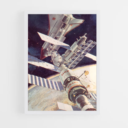 ap-mir space station-4 cadre Blanc