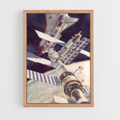 ap-mir space station-4 cadre Bois clair