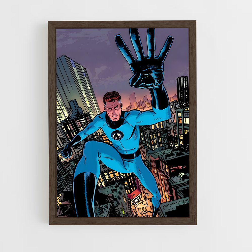 ap-mister fantastic reed richards-1 cadre Bois foncé