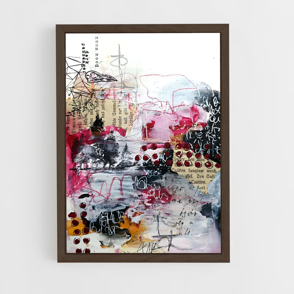 ap-mixed media-4 cadre Bois foncé