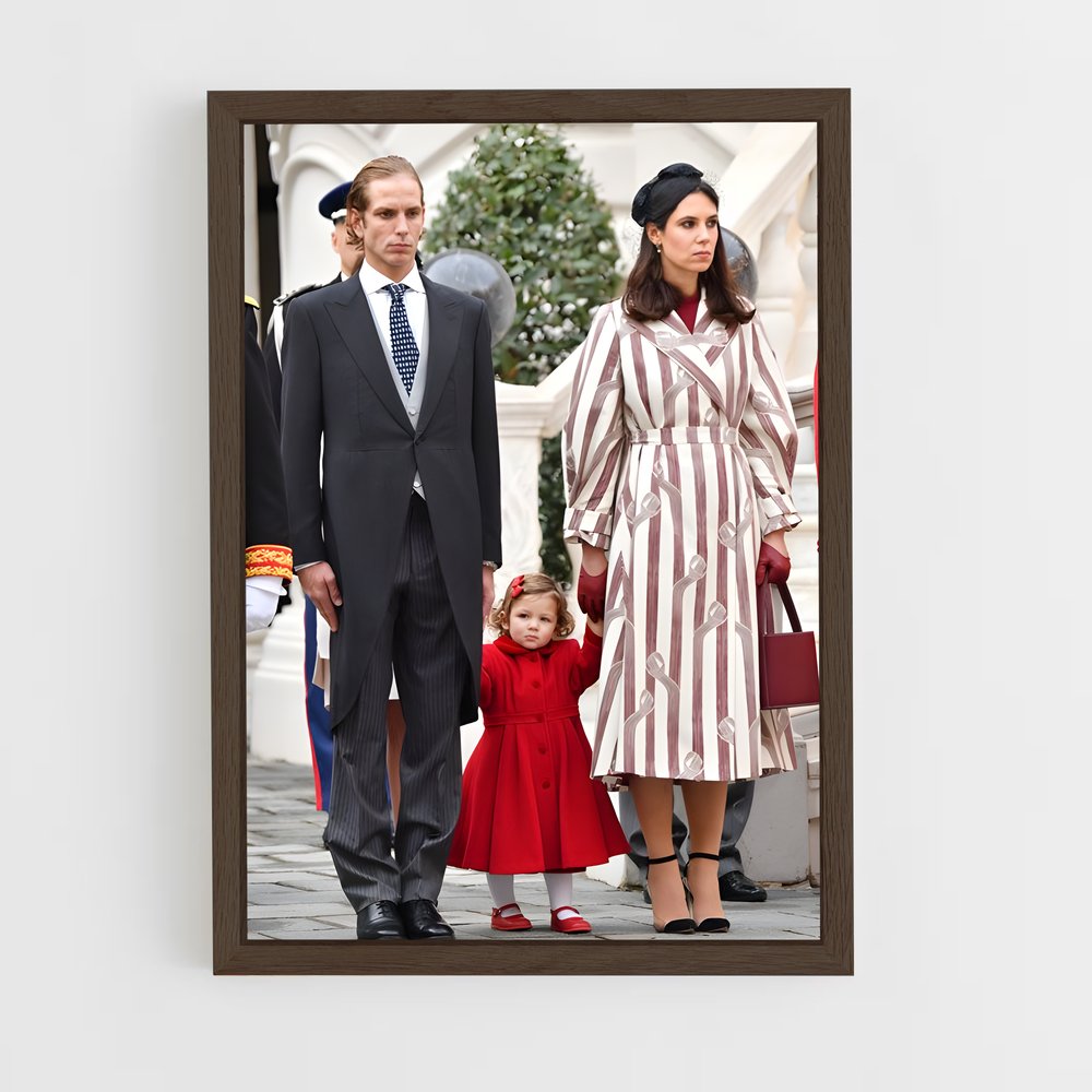 ap-monaco royal family-1 cadre Bois foncé