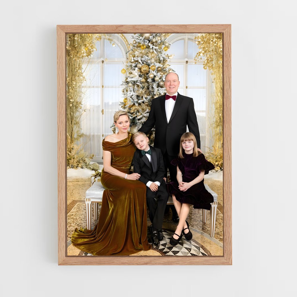 ap-monaco royal family-2 cadre Bois clair