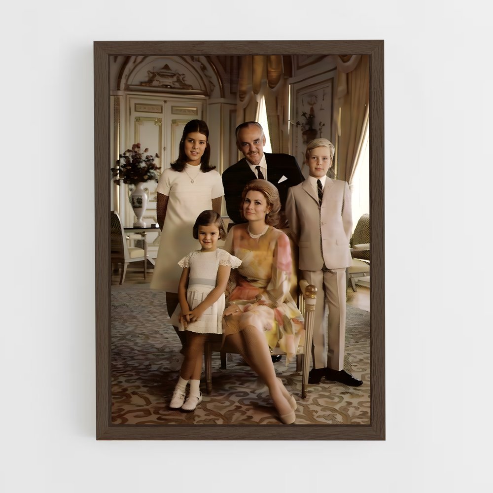 ap-monaco royal family-8 cadre Bois foncé
