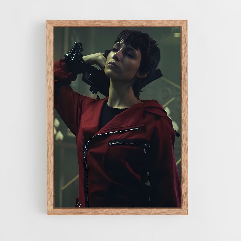 ap-money heist la casa de papel-4 cadre Bois clair