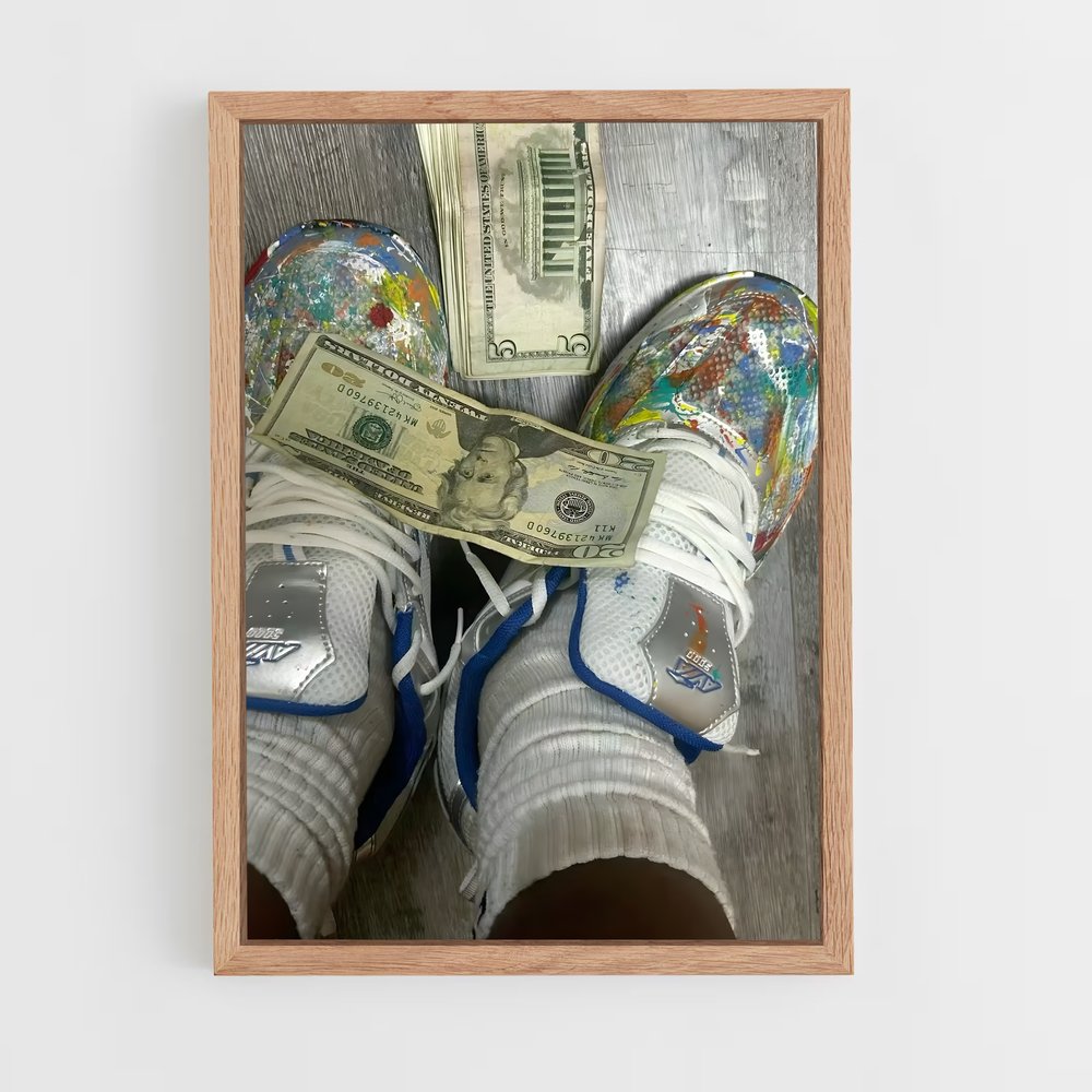 ap-money kicks-1 cadre Bois clair