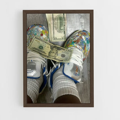 ap-money kicks-1 cadre Bois foncé