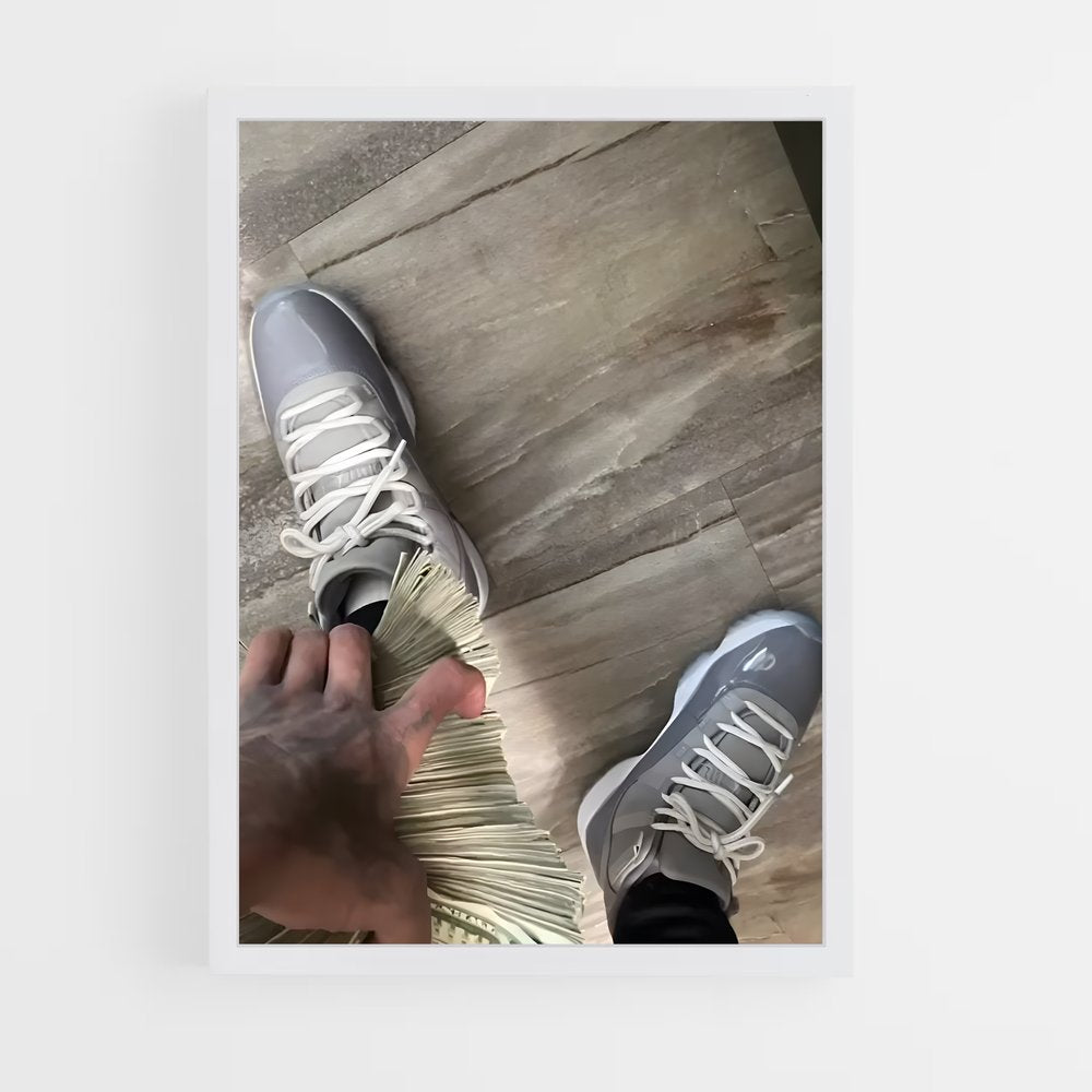 ap-money kicks-5 cadre Blanc
