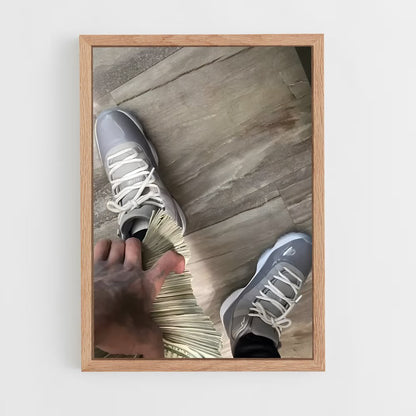ap-money kicks-5 cadre Bois clair