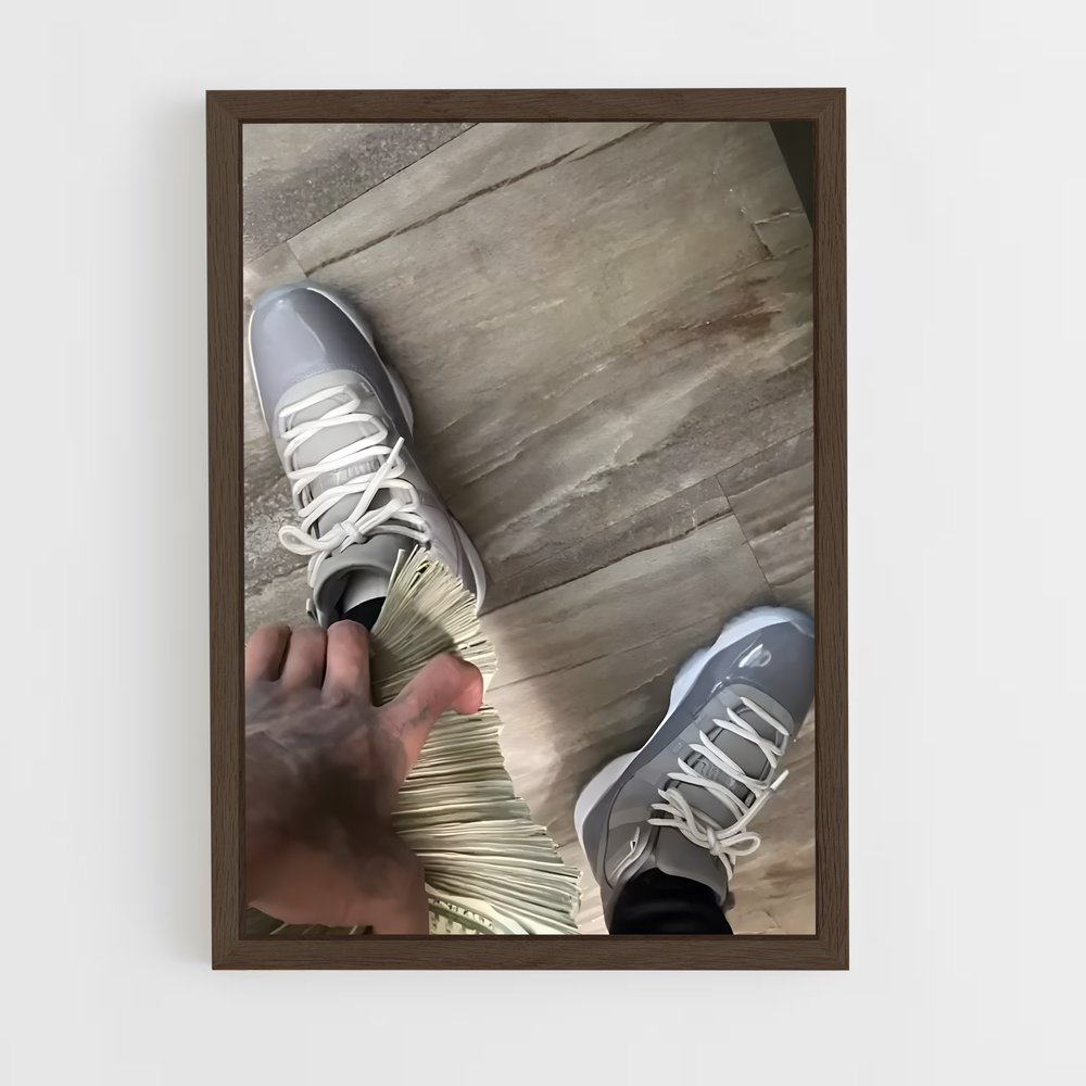 ap-money kicks-5 cadre Bois foncé
