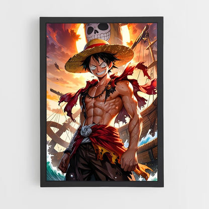 ap-monkey d luffy-1 cadre Noir