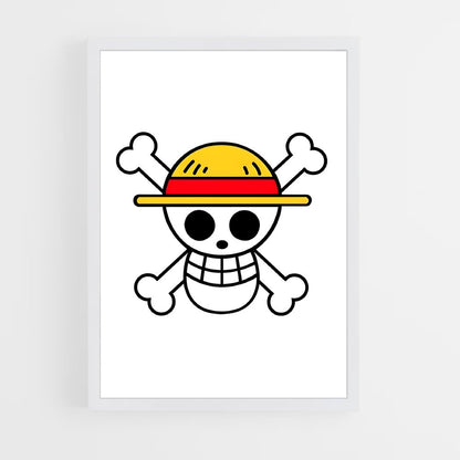 ap-monkey d luffy-3 cadre Blanc
