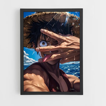 ap-monkey d luffy-7 cadre Noir