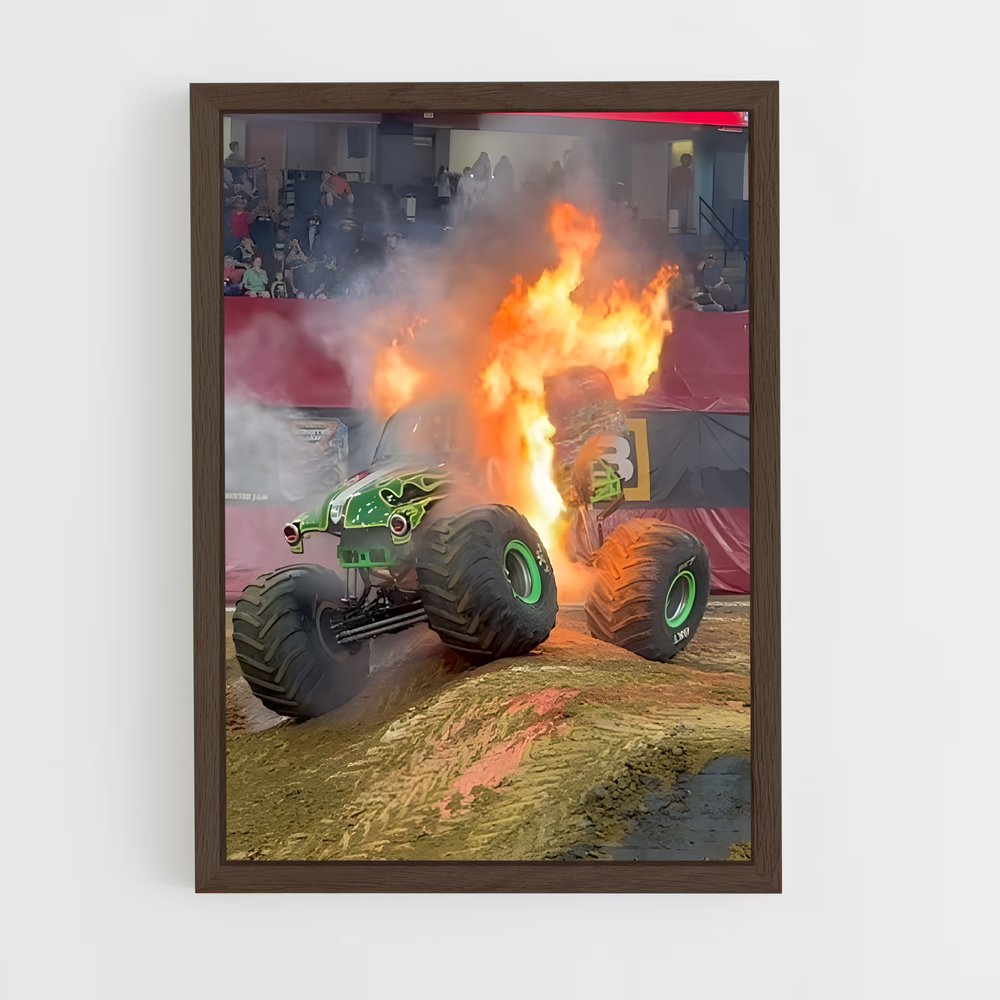 ap-monster trucks-1 cadre Bois foncé
