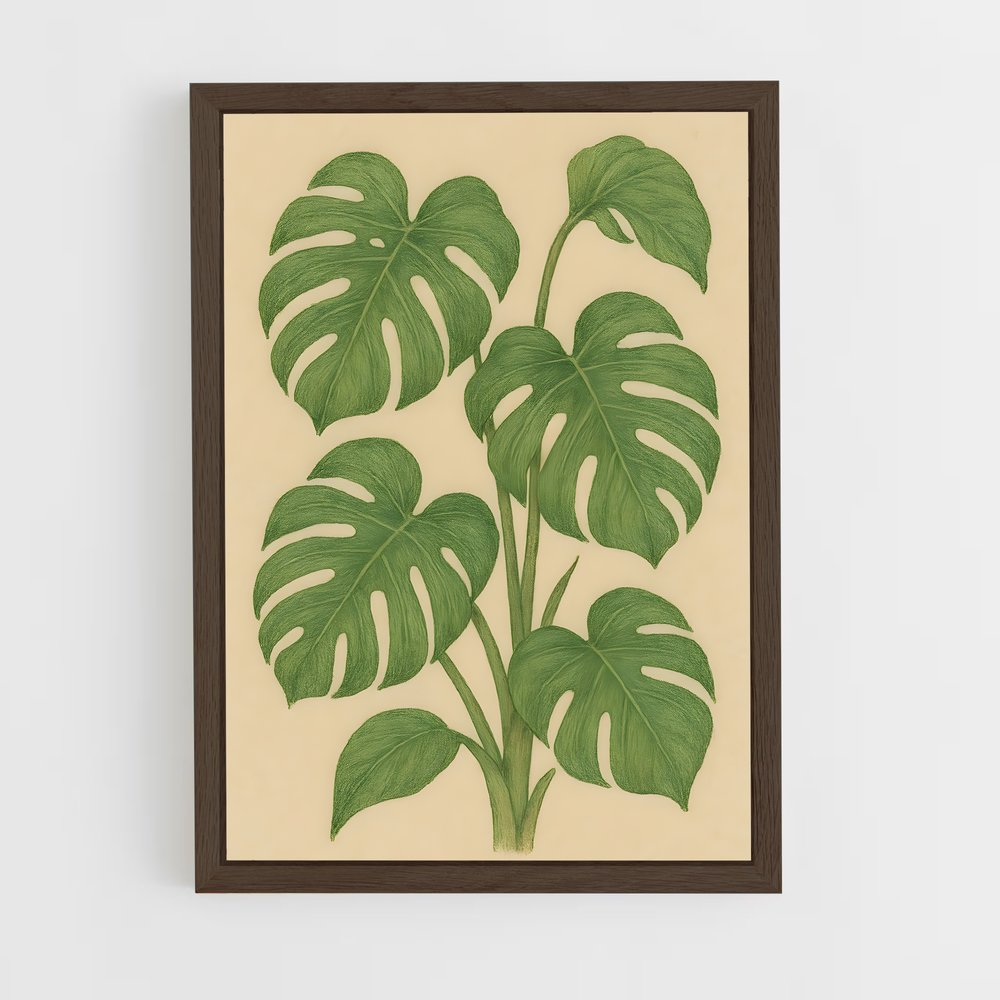 ap-monstera-4 cadre Bois foncé